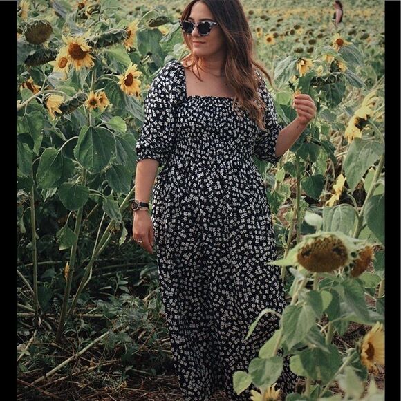 H&M Smock-detail Puff Sleeve Dress Bloggers fav - Picture 3 of 16